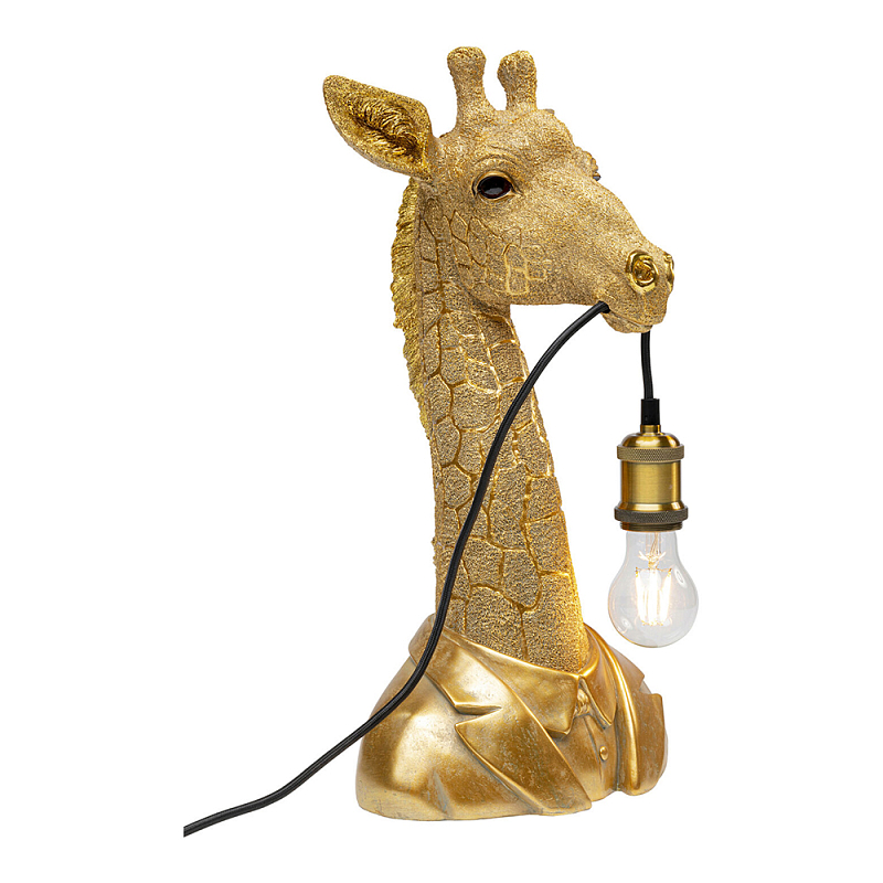 Настольная лампа в детскую Жираф в золотом костюме Золотой в Барнауле | Loft Concept 