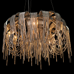 Люстра подвесная круглая с изогнутыми металлическими дугами и ниспадающими цепочками 65 см Atlantis Chain варинант исполнения - 17 | Loft Concept в Барнауле