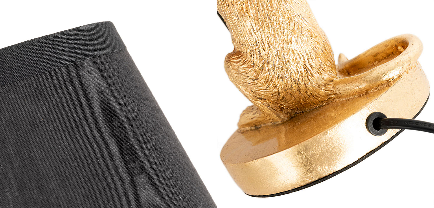 Настольная лампа Gold Mouse holding a black lamp Настольная лампа Gold Mouse holding a black lamp - Loft-Concept в Барнауле