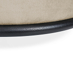 Банкетка круглая бежевый велюр на 4-х металлических ножках черного цвета SANJAY варинант исполнения - 3 | Loft Concept в Барнауле