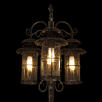 Уличный фонарь с тремя стеклянными плафонами и коваными элементами Elysian Lanterns варинант исполнения - 5 | Loft Concept в Барнауле