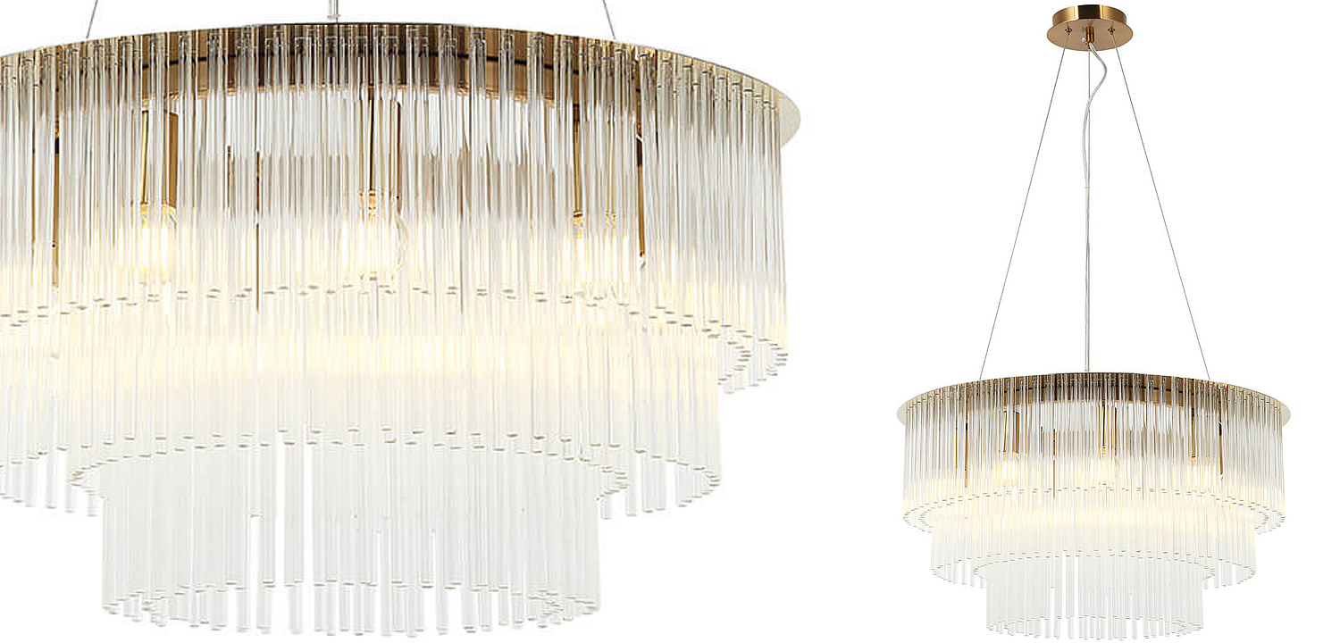 Люстра Harrison Chandelier gold 9 lamp Люстра Harrison Chandelier gold 9 lamp - Loft-Concept в Барнауле