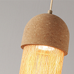 Подвесной светильник натуральная пробка с бахромой Natural Cork варинант исполнения - 3 | Loft Concept в Барнауле