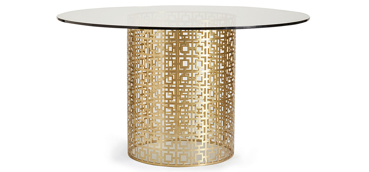 Обеденный стол Jonathan Adler Nixon Dining Table столешница Стекло Обеденный стол Jonathan Adler Nixon Dining Table столешница Стекло - Loft-Concept в Барнауле