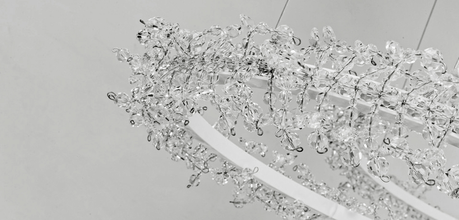 Люстра Crystal round chandelier 3 кольца Белый Люстра Crystal round chandelier 3 кольца Белый - Loft-Concept в Барнауле