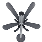 Вешалка серого цвета с 4-мя крючками из пластика Curves Hangers варинант исполнения - 2 | Loft Concept в Барнауле