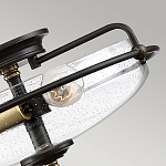 Потолочный светильник со стеклянным плафоном на изогнутых кронштейнах Quoizel  варинант исполнения - 6 | Loft Concept в Барнауле