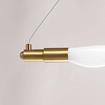 Люстра горизонтальная с волнистым белым плафоном Golden Swirl варинант исполнения - 9 | Loft Concept в Барнауле