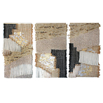 Триптих Геометрический гобелен бежевый Figurative Beige Wall Hangings варинант исполнения - 4 | Loft Concept в Барнауле