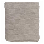 Плед из хлопка рельефной вязки бежево-серого цвета Waffle Comfort варинант исполнения - 4 | Loft Concept в Барнауле