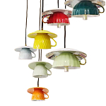 Подвесные светильники в виде разноцветных чашек Flower Reversal варинант исполнения - 2 | Loft Concept в Барнауле