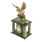 Часы настольные из натурального камня с декором в виде орла Eagle Stone Clock варинант исполнения - 10 | Loft Concept в Барнауле