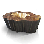 Кофейный стол Burl Exotic tree Coffee Table Black варинант исполнения - 1 | Loft Concept в Барнауле