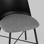 Стул из прочного пластика на металлическом основании Anora Black варинант исполнения - 7 | Loft Concept в Барнауле