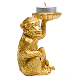 Подсвечник золотая обезьяна с блюдцем Golden Monkey варинант исполнения - 2 | Loft Concept в Барнауле