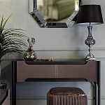 Настольная лампа с черным конусообразным абажуром Glass Flask варинант исполнения - 1 | Loft Concept в Барнауле