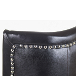 Кресло из натуральной кожи на 4-х деревянных ножках из массива бука Daniel Leather Armchair black варинант исполнения - 5 | Loft Concept в Барнауле