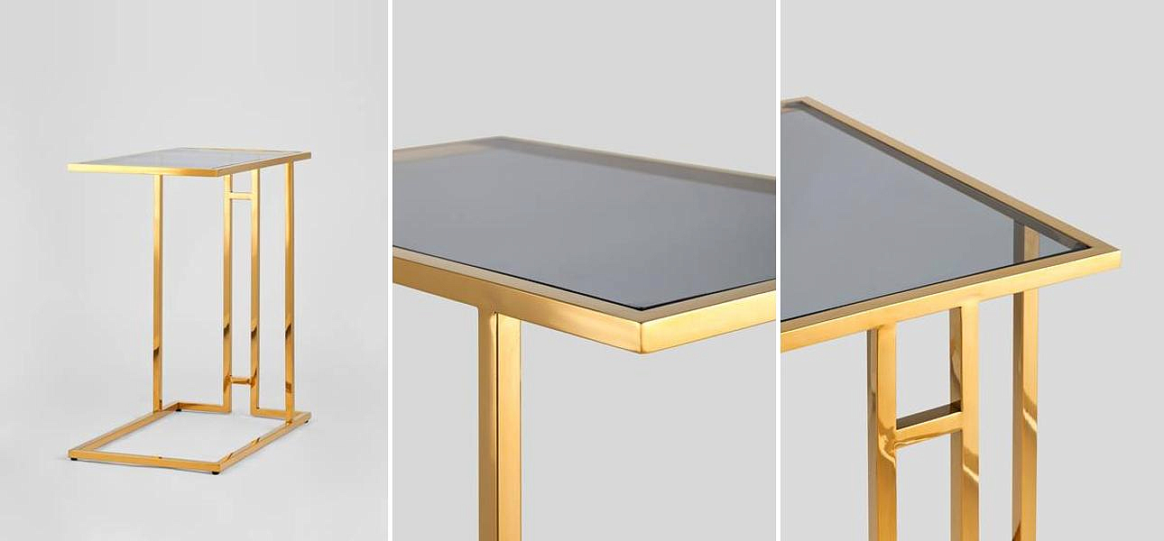 Стол приставной Lasker Milan Tables Gold Стол приставной Lasker Milan Tables Gold - Loft-Concept в Барнауле