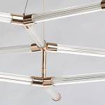 Люстра с геометрической конструкцией из вытянутых цилиндрических плафонов Hex Scaffold  варинант исполнения - 5 | Loft Concept в Барнауле