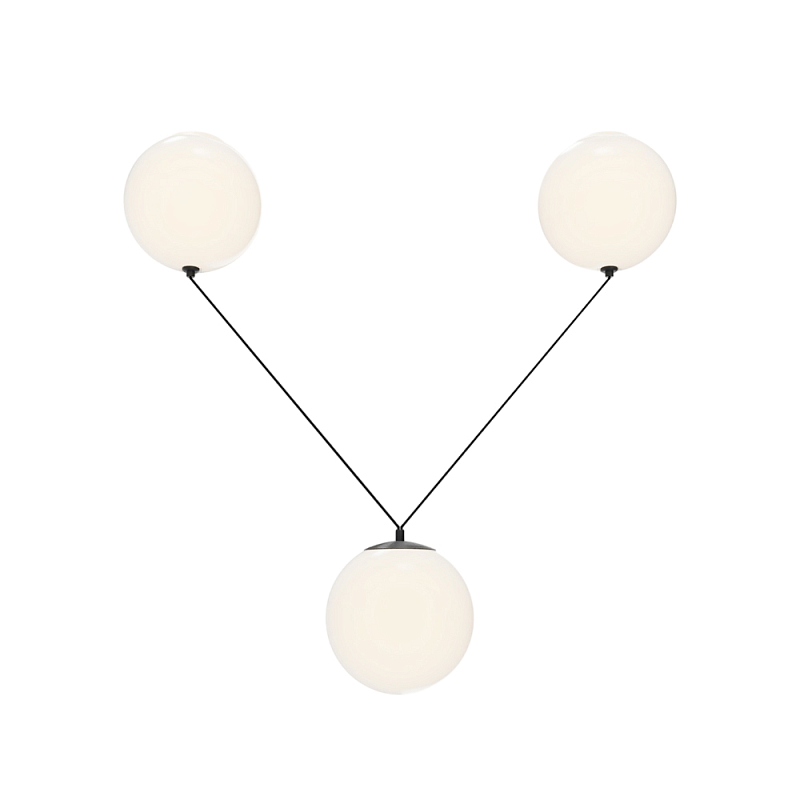 Подвесной светильник Twins 3000К 26Вт Черный Белый в Барнауле | Loft Concept 