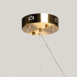 Люстра круглая золотого цвета с прозрачными рельефными стеклянными вставками Textured Glass Chandelier варинант исполнения - 11 | Loft Concept в Барнауле