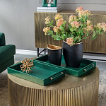 Комплект из двух прямоугольных подносов зеленого цвета Serpent варинант исполнения - 4 | Loft Concept в Барнауле