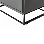 Стеллаж книжный цвета графит с 3-мя открытыми полками и дверкой Strict Lines варинант исполнения - 3 | Loft Concept в Барнауле