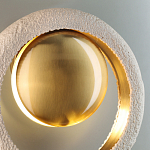 Бра с бежевым текстурным кольцом и латунным шаром в центре Tactile  варинант исполнения - 7 | Loft Concept в Барнауле