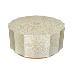 Стол кофейный с отделкой раковинами устриц Coastal Charm варинант исполнения - 2 | Loft Concept в Барнауле