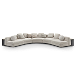 Большой угловой Диван California трансформер с приставными деревянными модулями   варинант исполнения - 1 | Loft Concept в Барнауле