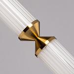 Подвесной светильник с двумя белыми рифлеными цилиндрическими плафонами Golden Swirl варинант исполнения - 7 | Loft Concept в Барнауле