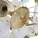 Люстра с белыми и золотистыми цветами Dahlia Flowers Lamp варинант исполнения - 5 | Loft Concept в Барнауле