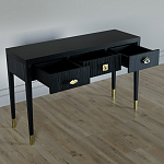 Дизайнерский Письменный стол Elsa Dreams Black с тремя ящиками варинант исполнения - 4 | Loft Concept в Барнауле