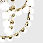 Люстра подвесная светодиодная с круглыми плафонами белого цвета PEARLS Suspension 39  варинант исполнения - 5 | Loft Concept в Барнауле