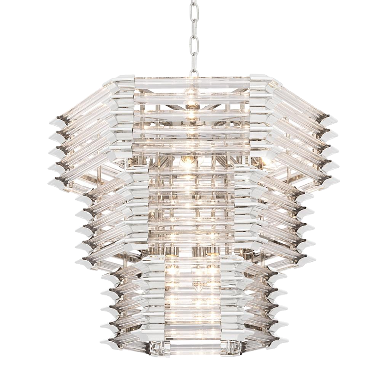 Люстра Chandelier Wren Никель Прозрачный (Transparent) Люстра Chandelier Wren Никель Прозрачный (Transparent) в Барнауле | Loft Concept