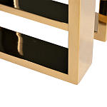 Столик журнальный квадратный с основанием в оттенках хром и золото Harmony Color and Shapes варинант исполнения - 3 | Loft Concept в Барнауле