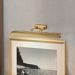 Светильник для картин цвета состаренная латунь с широким плафоном на прямоугольном основании Elstead Lighting варинант исполнения - 6 | Loft Concept в Барнауле