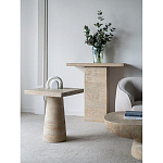 Столик приставной с квадратной столешницей Textured Cream Table варинант исполнения - 7 | Loft Concept в Барнауле