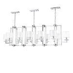 Люстра прямоугольной формы с 12-ю цилиндрическими плафонами из стекла Laurent варинант исполнения - 3 | Loft Concept в Барнауле