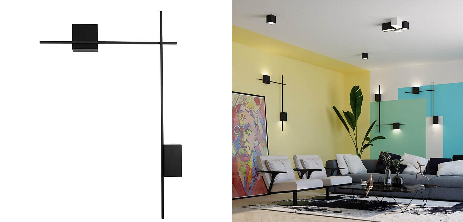 Бра Blocks Wall Light Black Angle Бра Blocks Wall Light Black Angle - Loft-Concept в Барнауле