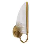 Бра с изогнутым рельефным плафоном Textured Glass варинант исполнения - 1 | Loft Concept в Барнауле