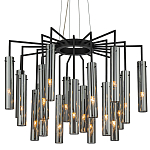 Люстра со стеклянными цилиндрическими плафонами Luminous Cylinders Smoky варинант исполнения - 3 | Loft Concept в Барнауле