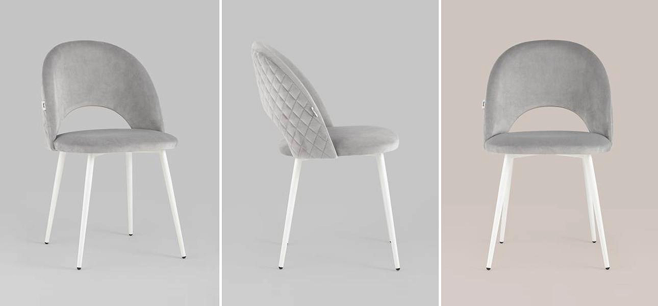 Стул CLIFF Chair Светло-Серый Велюр Стул CLIFF Chair Светло-Серый Велюр - Loft-Concept в Барнауле