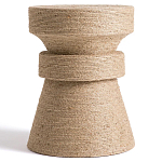 Приставной стол с отделкой из джута Juti D35 см варинант исполнения - 2 | Loft Concept в Барнауле