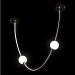 Подвесной светильник в форме дуги с белыми шарообразными плафонами Flos Wireline Lighting варинант исполнения - 1 | Loft Concept в Барнауле