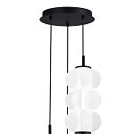 Люстра светодиодная каскадная с 3-мя белыми воздушными плафонами Glowing Cloud варинант исполнения - 5 | Loft Concept в Барнауле