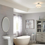 Потолочный светильник с цилиндрическим плафоомн из опалового матового стекла с металлическим обручем Feiss варинант исполнения - 5 | Loft Concept в Барнауле