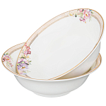 Сервиз столовый из фарфора белый с цветочным принтом на 6 персон 23 предмета Flower Porcelain Collection варинант исполнения - 1 | Loft Concept в Барнауле