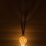 Торшер из перламутра на металлическом каркасе Indonesian Comet варинант исполнения - 4 | Loft Concept в Барнауле