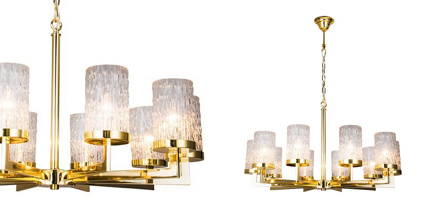 Люстра Estebe Glass Gold Chandelier 10 Люстра Estebe Glass Gold Chandelier 10 - Loft-Concept в Барнауле